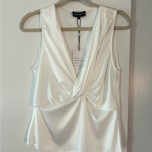 NWT GENERATION LOVE White Wrap Sleeveless Blouse